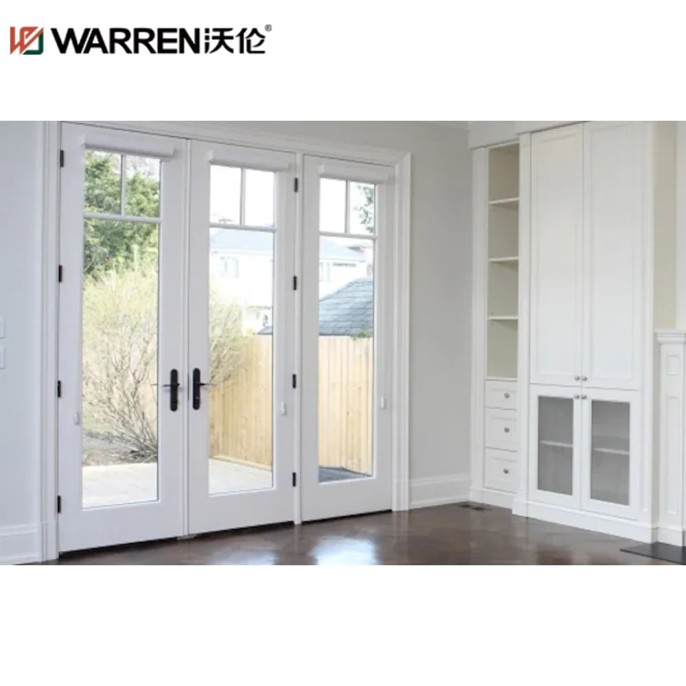Warren 32x84 French Aluminium Triple Glazing Brown Exterior Entry Door ...