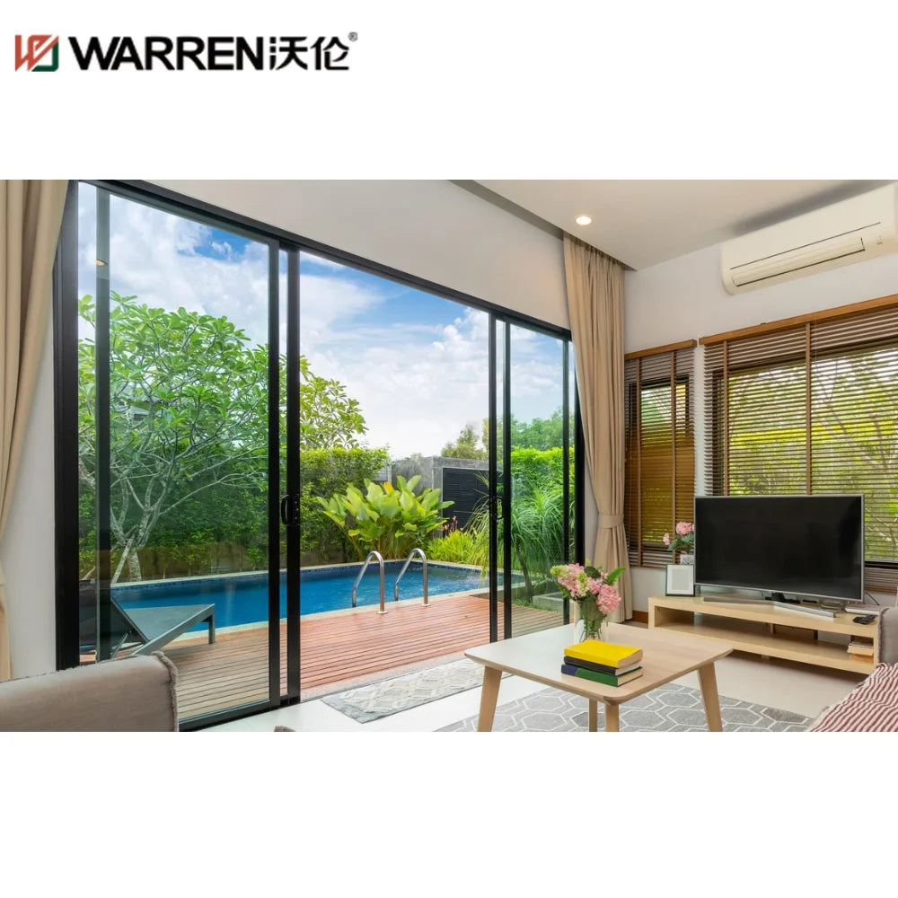Warren 36x80 Sliding Aluminium Insulated Glass White Three Track Elect ...